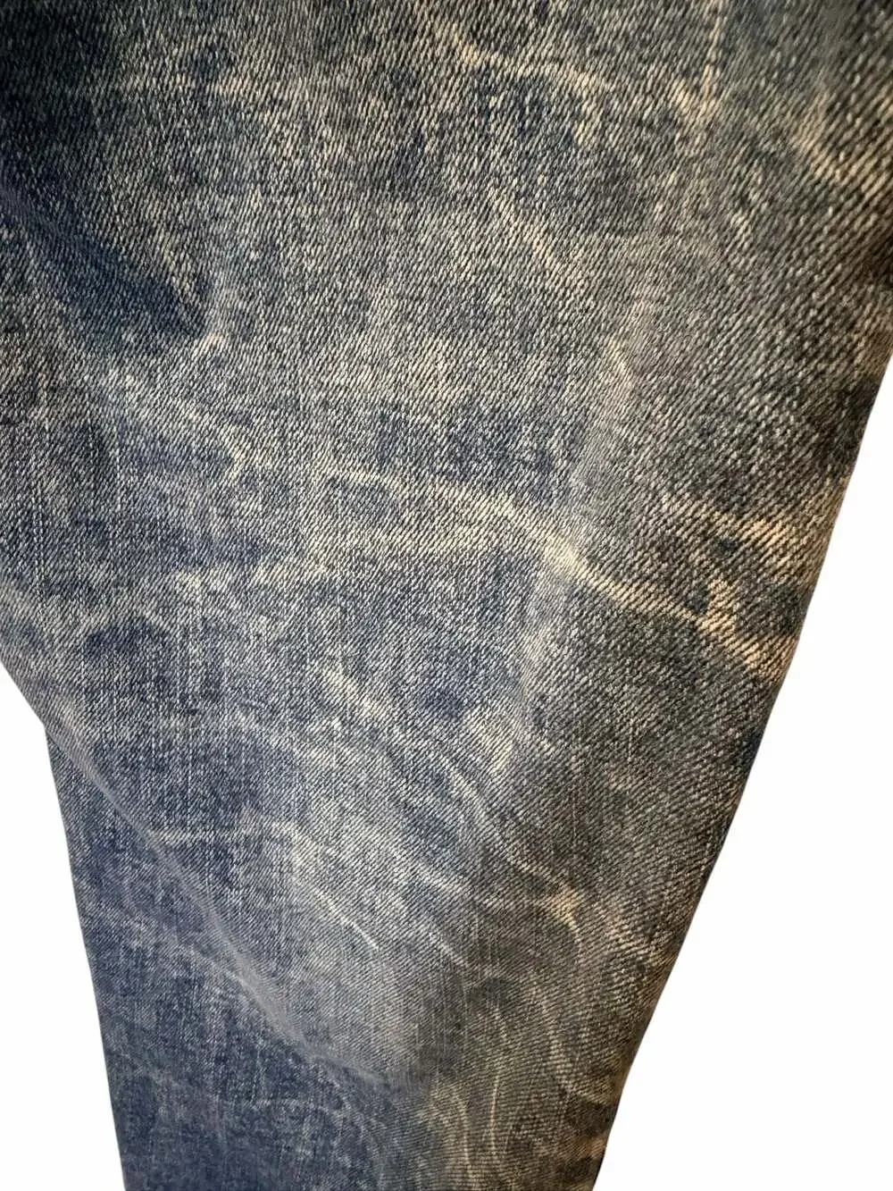 Elwood Men's Vintage-Style Acid Wash Loose Straight Leg Jeans, Size 34